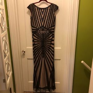 Blush & Black 20's Flapper Style Dress Full Length